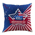 thumbnail image 3 of Clearance! Boovnll 4th of July Pillow Covers 18x18, Red White Blue Stars Stripe Throw Pillow Covers - Patriotic Pillow Covers for Memorial Day Home Sofa Couch Decor, 4th of July Decorations, 3 of 6
