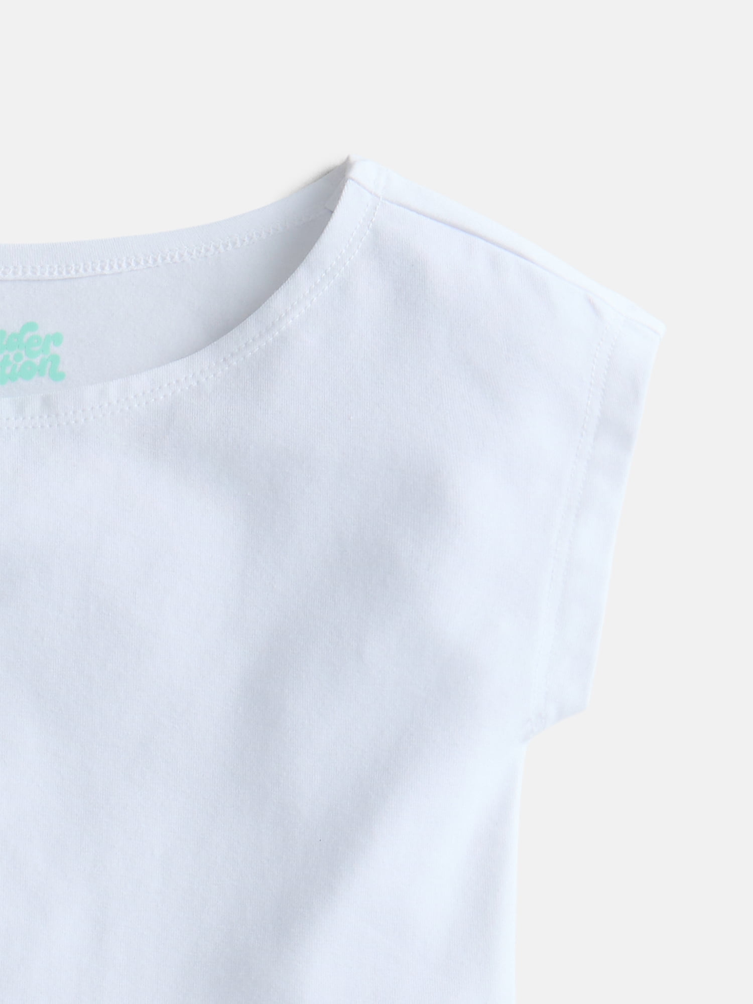 Wonder Nation Girls Boat Neck Top with Short Sleeves, Sizes 4-18 & Plus