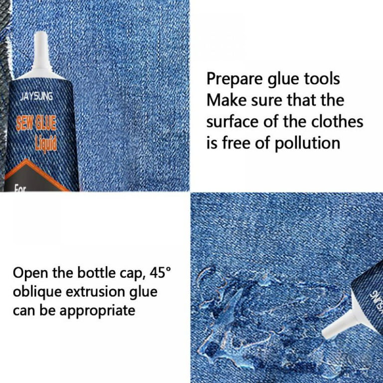 TINYSOME Clothing Repair Glue Multi Fabric Sew Glue Fast Drying 1eather Sew  Glue 50ml 