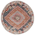 thumbnail image 2 of Safavieh Farmhouse Flannery Southwestern Area Rug, Ivory/Navy, 6'3" x 6'3" Round, 2 of 9
