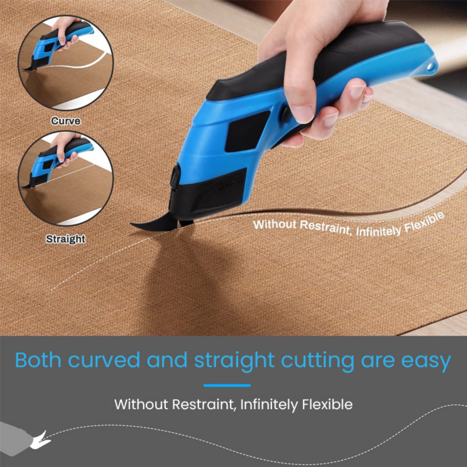 Meiiso Electric Scissors Cordless Fabric Cutter Usb Rechargeable