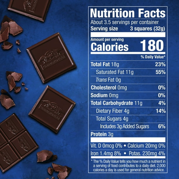 GHIRARDELLI Intense Dark Chocolate Squares, 86% Cacao, 4.12 oz Bag
