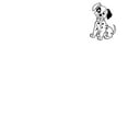 thumbnail image 2 of Girl's One Hundred and One Dalmatians Patch Sketch Graphic Tee White Small, 2 of 4