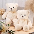 thumbnail image 4 of Peluche Hyden de peluche con forma de oso de peluche, paquete de 2 unidades, 45 cm, con lazo, blanco, 4 of 7
