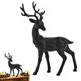 thumbnail image 2 of Christmas Reindeer Figurine Decor, Festive Home Figurine Christmas Holiday Elk Sculpture Ornamenttabletop Decor,Living Room Office Desk Decorative Statue, 2 of 6