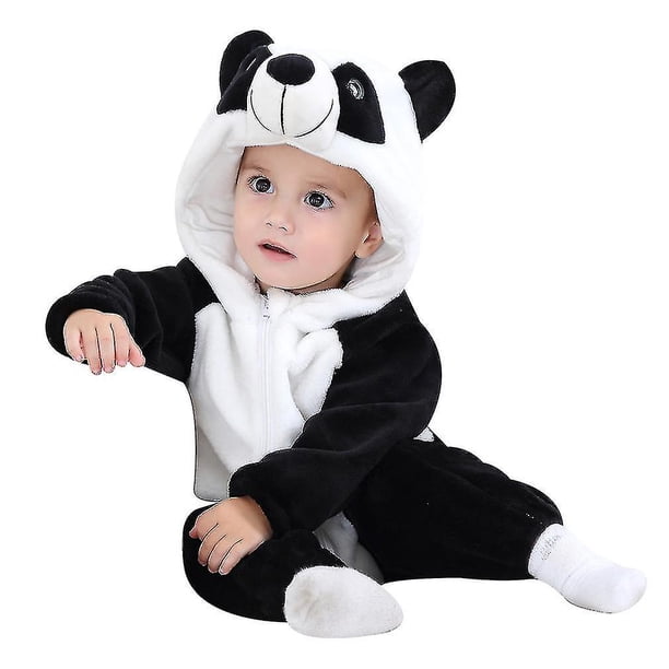 Unisex Baby Animal Costume Winter Autumn Flannel Hooded Cosplay Jumpsuit