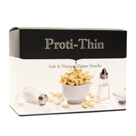 Proti-Thin - Salt & Vinegar Zipper Snacks - High Protein Diet Snacks - Low Fat - Quick Healthy Snack - (Best Quick Healthy Snacks)