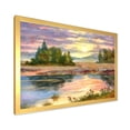 thumbnail image 2 of Designart 'The Rural Lake In Sunset Evening I' Traditional Framed Art Print, 2 of 4