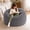 Dark Gray-3FT, variant on Telyra 3FT Memory Foam Bean Bag Sofa Chair Removable Washable Matte Velvet Cover with Carry Straps and Storage Pockets, Gray