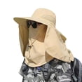 thumbnail image 3 of Lumtrix Sun Hat for Men and Women Wide Brim Breathable Fish Hat with Neck Flap and Breathable Face Hiking hat Khaki One Size, 3 of 5