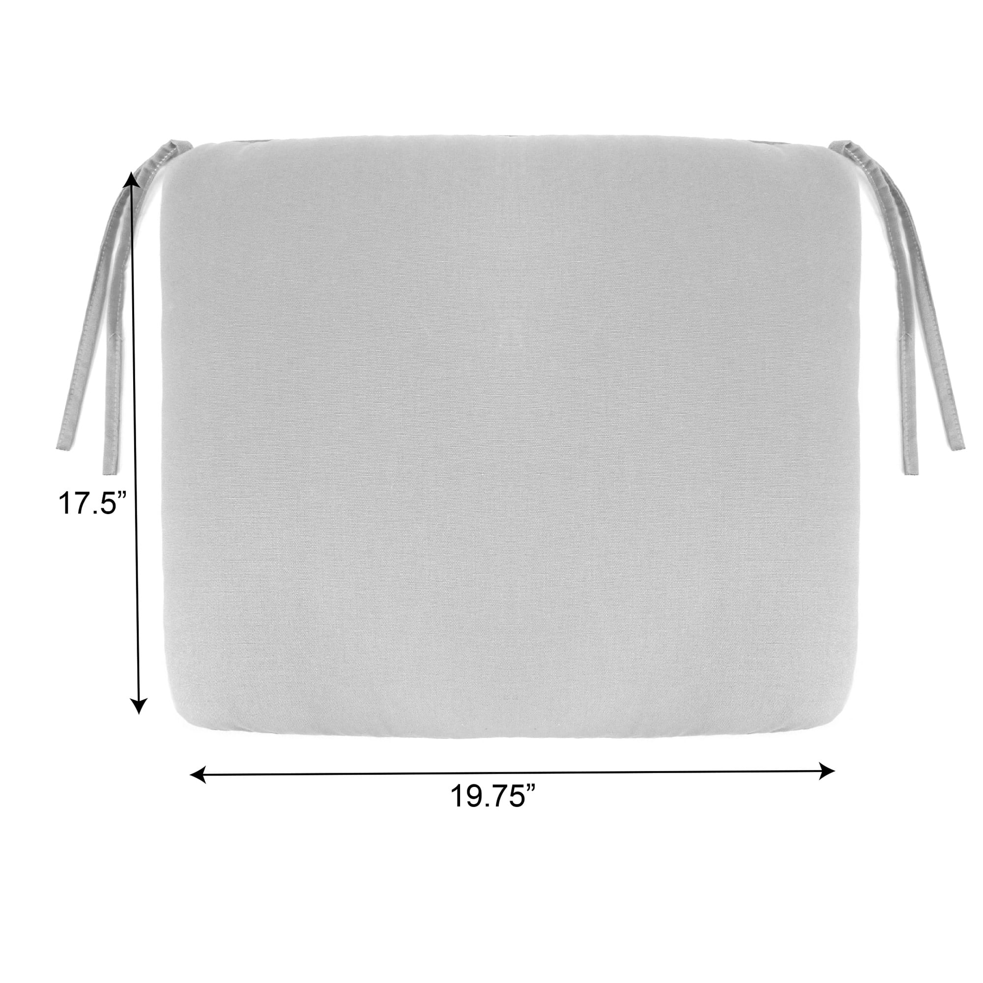 Jordan Manufacturing 17.5" x 19.75" Barn Red Solid Rectangular Outdoor Chair Pad Seat Cushion with Ties and Rounded Corners