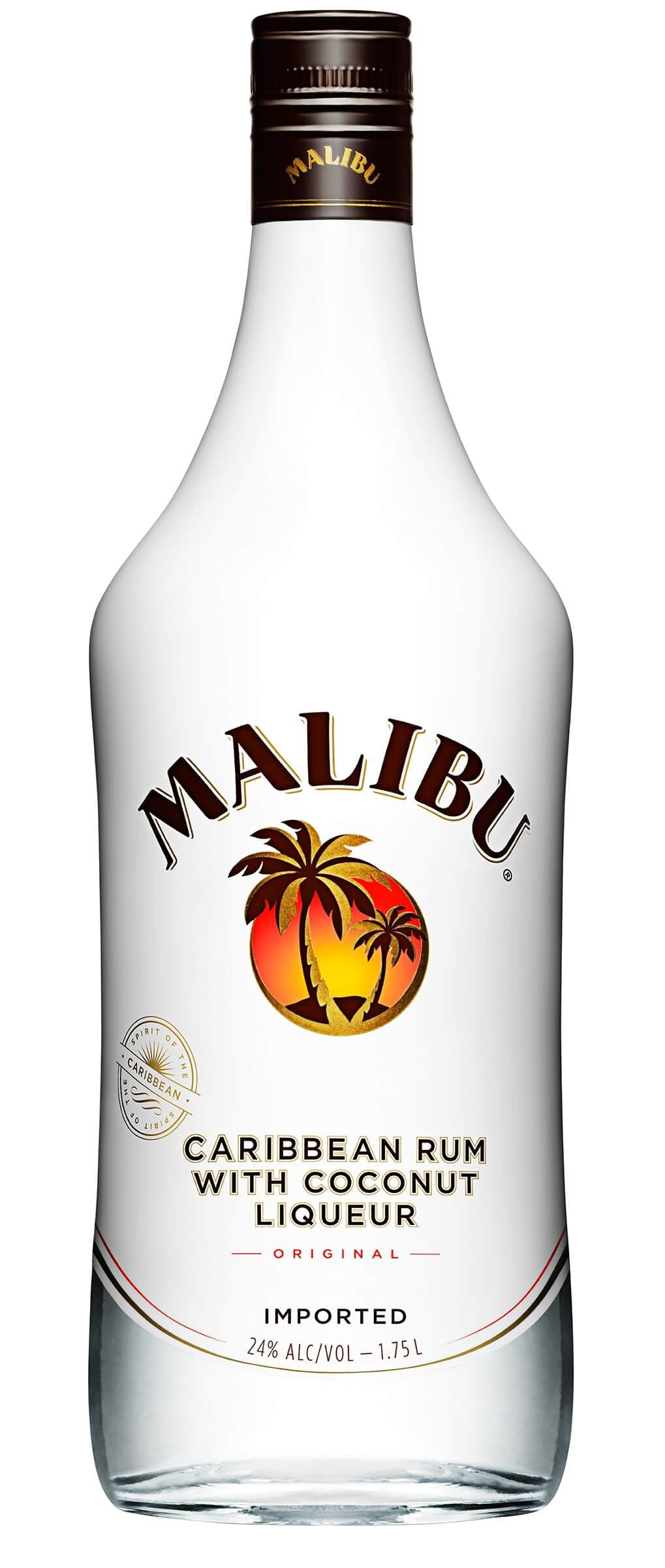 Malibu Rum Caribbean Original Coconut Rum 1.75L Bottle ...