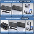thumbnail image 4 of PS5 Stand with Cooling Fan,PS5/PS5 Slim Stand and Cooling Station with Dual Controller Charging Station for PlayStation 5 Console,Controller Charger, Cooling Fan, Headset Holder, 3 USB Hub, Black, 4 of 8