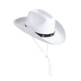 thumbnail image 2 of RUINIXCW Western Toddler Baby Girl Boy Cowgirl Hat Kids Cowboy Hat Felt Wide Brim Hats with Star Leather Belt Dessy Hats Themed Party Cap with String Wedding Party Costume, 2 of 9