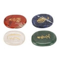 thumbnail image 4 of Reiki Balancing Stones, Hand Engraved Palm Size 4Pcs Chakra Stones  For Ritual, 4 of 8