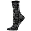 Natori Woven Geometric Solid Cuff Crew Sock - Mens - Male