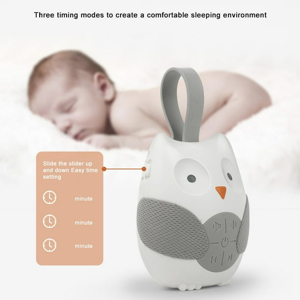 Máquina de ruido blanco con forma de búho para calmar y ayudar a los bebés a dormir