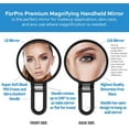 thumbnail image 6 of ForPro Professional Collection Premium Magnifying Handheld Mirror, 1X/15X Magnification Hand Mirror, Folding Adjustable Handle, for Makeup, Travel, Black, 6 of 8