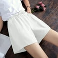 thumbnail image 5 of Owordtank Linen Hiking Shorts for Women High Waist Wide Leg Loose Casual Hiking Shorts, 5 of 8