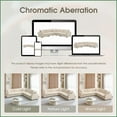 thumbnail image 3 of 106\" Convertible L-Shaped Sectional Sofa - Oversized Corduroy Couch with Armrest Storage, USB & Cup Holders for Living Room | Beige | Corduroy | Square Arms, 3 of 20