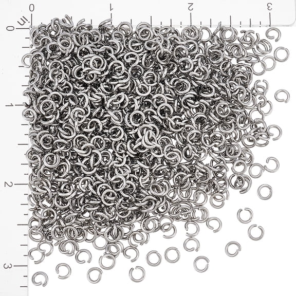 1000pcs 304 Stainless Steel Open Jump Rings Stainless Steel color 18 Gauge 5x1mm Inner Diameter: 3mm 1000pcs/set