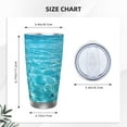 thumbnail image 4 of KLL Crystal Clear Ocean Waves Print 40oz Stainless Steel Insulated Car Cup with Spillproof Lid - Keep Your Drink Hot or Cold on the Go-Straw Three-piece Set, 4 of 8