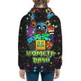 thumbnail image 4 of Geometry Dash Kids' Hoodie 3d Print Sweatshirt Soft Pullover Hooded With Big Pockets Fans Gifts For Boys Or Girls Small, 4 of 7