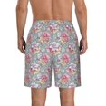 thumbnail image 3 of KLL Watercolor Butterflies Men's Casual Summer Beach Shorts Hawaiian Shorts with Pockets-Large, 3 of 5