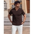 thumbnail image 5 of COOFANDY Men' Muscle V Neck Polo Shirts Slim Fit Short Sleeve Golf T-Shirts Ribbed Knit Soft Tees, 5 of 6