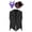 Black&Purple, variant on Girls Western Cowgirl Outfit Kids Open Front Cowboy Vest Jacket with Hat Bandana 3 Piece Costume Black&Blue 16
