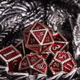thumbnail image 2 of Cusdie Metal DND Dice Set, 7 die Metal Polyhedral D&D Dice Set Serrated Edge Dice for DND Dungeons and Dragons TTRPG Role Playing Games, 2 of 5