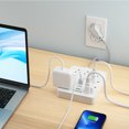 thumbnail image 4 of Lindbes A Stylish Charging Station With Surge Protector  9 Outlets  3 USB Ports  Tablet Plug  Wall-mounted Design  5-foot Extension Cord  Suitable For Home And Office Use  Available In Bl, 4 of 7