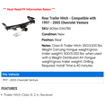 thumbnail image 2 of Rear Trailer Hitch - Compatible with 1997 - 2005 Chevy Venture 1998 1999 2000 2001 2002 2003 2004, 2 of 4