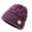 Purple, variant on qolati Womens Beanie Hat Chunky Knit Winter Thick Floral Hats Soft Fleece Lined Ladies Warm Skiing Skullies Caps