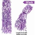 thumbnail image 2 of Paquete de 5 cortinas con flecos de aluminio morado, fondo ondulado de 1 m x 2 m, cortinas con serpentinas y flecos de aluminio, decoración para fiestas., 2 of 6