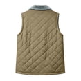 thumbnail image 6 of Womens Zip Front Vest Quilted Collared Fleece Lined Collar Pockets Classic Winter Vest, 6 of 7