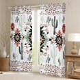 thumbnail image 2 of Manfei White Abstract Aztec Curtains Pack of 2 (42x84 Each) for Men, Western Cactus Plant Curtains Blackout, Bohemian Mandala Theme Bedroom Curtains, Blackout Curtains Room Decor, 2 of 6
