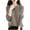 Coffee, variant on Mlzmgr Sweaters for Women Button down Crew Neck Breathable Casual Shirts Womens Outerwear Clothing Solid Color