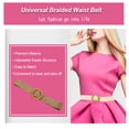 thumbnail image 3 of Linyer Straws Braided Belt Fashion Elastic Universal Multicolor Stretching Strap Accessories Valentines Day Dress Belts for Women Round/Khaki, 3 of 4