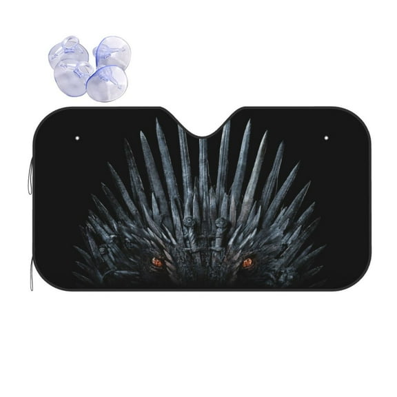 Game of Thrones Car Sun Shade Windshield Cartoon Sun Shade for Car Truck & SUV Front Window Shade Protector Blocks Uv Rays and Keep Your Vehicle Cool Sun Shade Visor Shield Cover