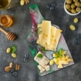 thumbnail image 5 of Spring Cutting Board, Refreshing Rose Petals and Butterfly Water Romance Beauty Bouquet Design, Tempered Glass Cutting and Serving Board, Wine Bottle Shape, Jade Green Pale Pink, by Ambesonne, 5 of 5