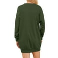 thumbnail image 7 of STARVNC Women Solid Color V Neck Long Sleeves Sweatshirt with Pockets, 7 of 7