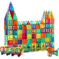 thumbnail image 1 of Bloques de construcción de baldosas magnéticas Gemmicc para niños, juguetes educativos aprobados por STEM, bloques apilables con rompecabezas magnéticos 3D para niños y niñas, juego avanzado de 100, 1 of 1