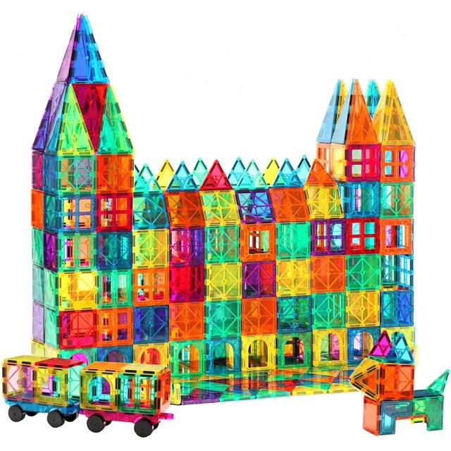 Bloques de construcción de baldosas magnéticas Gemmicc para niños, juguetes educativos aprobados por STEM, bloques apilables con rompecabezas magnéticos 3D para niños y niñas, juego avanzado de 100