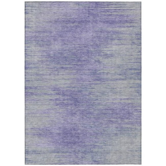 HomeRoots 587222 9 x 12 ft. Abstract Washable Indoor & Outdoor Rectangle Area Rug, Plum & Purple