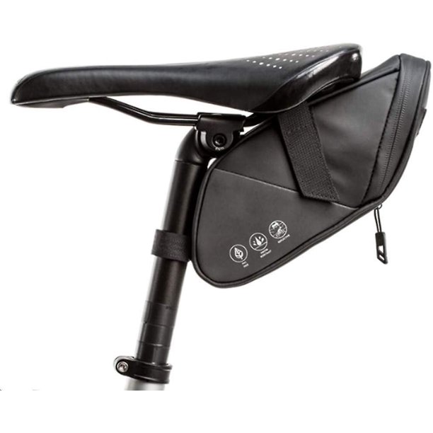 Bolsa de sillín, alforjas de bicicleta de 1,5 l, bolsa de sillín impermeable reflectante, paquete de cola de bicicleta para bicicletas, bicicletas de monta?a, competiciones de ciclismo, Black Banban LingWen 8390615543736