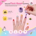 thumbnail image 3 of SAVILAND Glamkids Kids Nail Polish Set: 12 Colors Quick Dry Non-Toxic Nail Polish for Toddler, Water Based Peel-Off Fingernail Polish Safe Nail Art Kit with Sticker, 3 of 8
