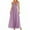 Purple Summer Boho Dress Clearance, variant on OSFVNOXV Summer Sundress for Women 2025 Casual Spaghetti Strap Tank Dress Round Neck Solid Color Flowy Swing Maxi Dress
