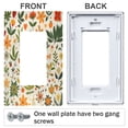 thumbnail image 3 of Yayeee Rocker Switch Wall Plate 2-Gang 4.7"x4.6" Home Decorative Outlet Cover, Leaves Pattern, 3 of 6