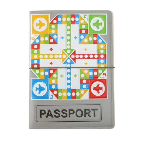 Unique Bargains 1 Pc Passport Holder Durable Aeroplane Chess Document Holder for Travel Multicolor
